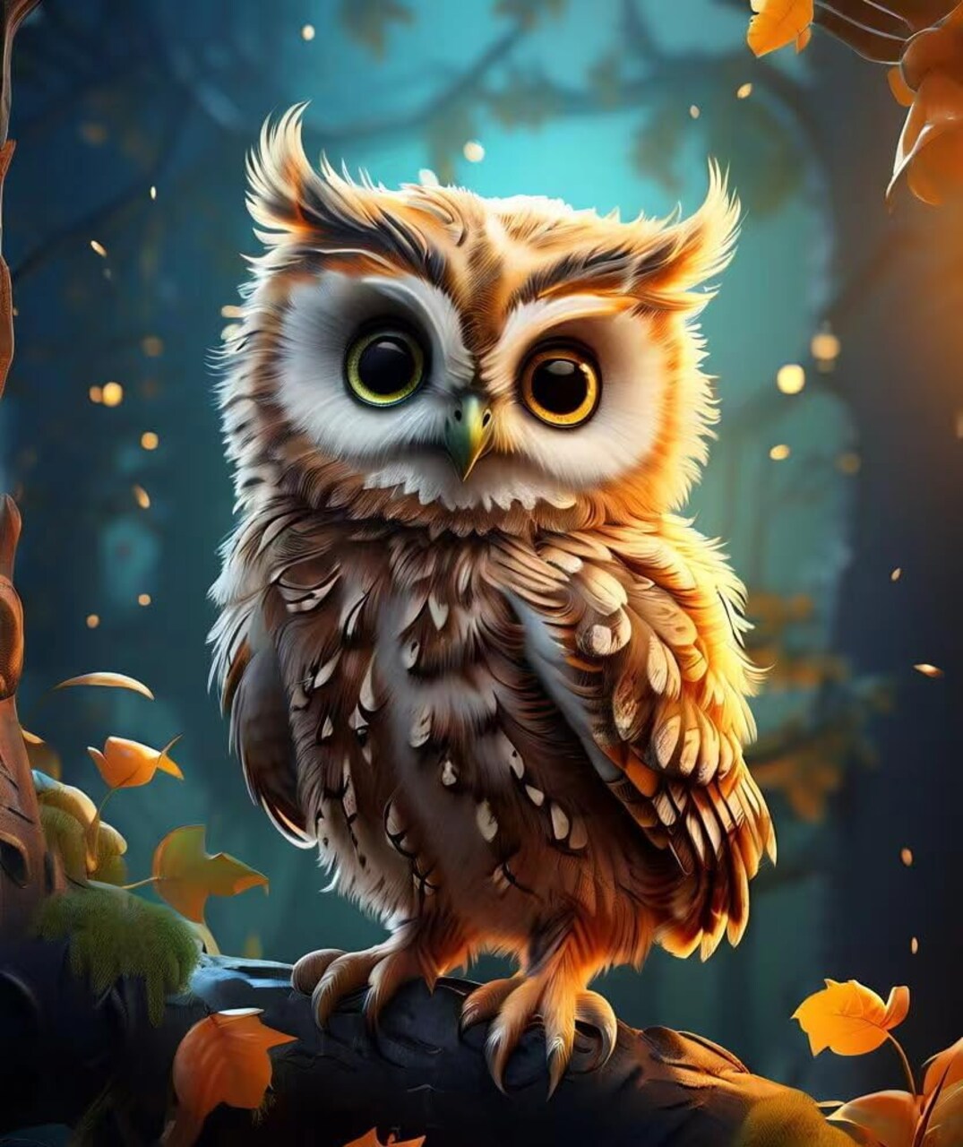 Owl Diamond Painting Kit – 5D Full Round DIY Gem Art for Adults, 12x16 Inch Wall Décor
